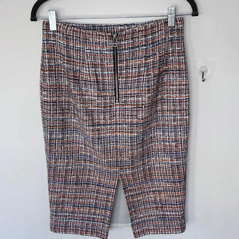 Veron­i­ca Beard Jo­da Mul­ti­col­ored Tweed Skirt Pink - Picture 11 of 13